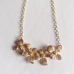 Rose gold Mini Dogwood Necklace